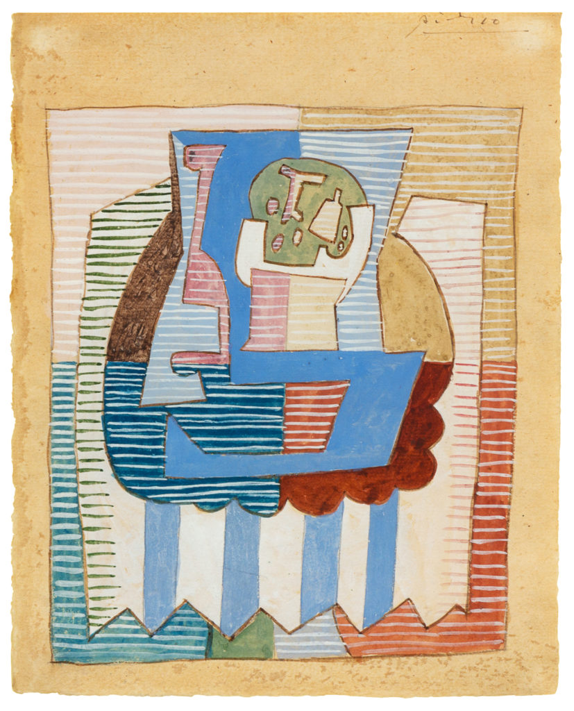 Pablo Picasso, Abstract Composition (1920). Estimate at $200,000-400,000 it is one of the highlights of Hindman's Post War and Contemporary Sale. Pablo Picasso, Abstract Composition (1920). Estimate at $200,000-400,000 it is one of the highlights of Hindman's Post War and Contemporary Sale. 