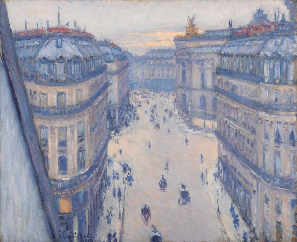 Gustave Caillebotte, La rue halevy. Vue du sixieme etage (1878). Courtesy of Sotheby's.