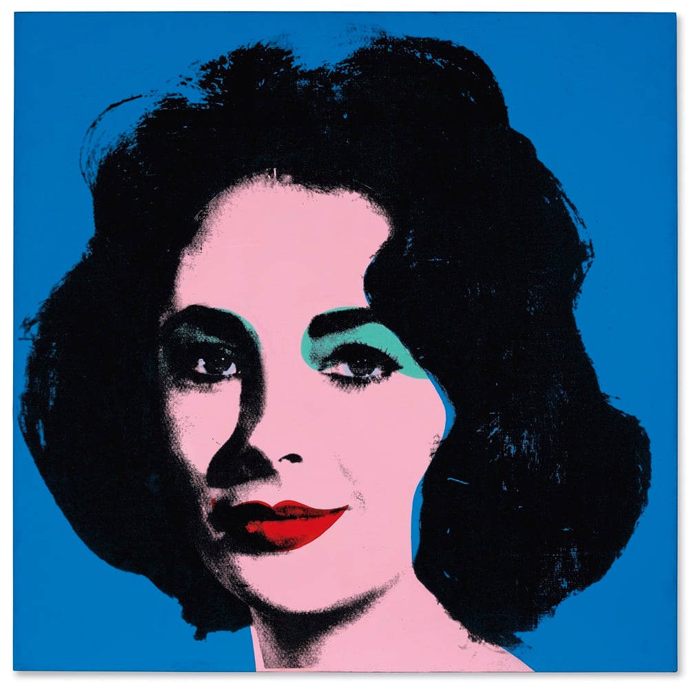 Andy Warhol, <i>Early Colored Liz</i> (1963). Image courtesy of Christie's.