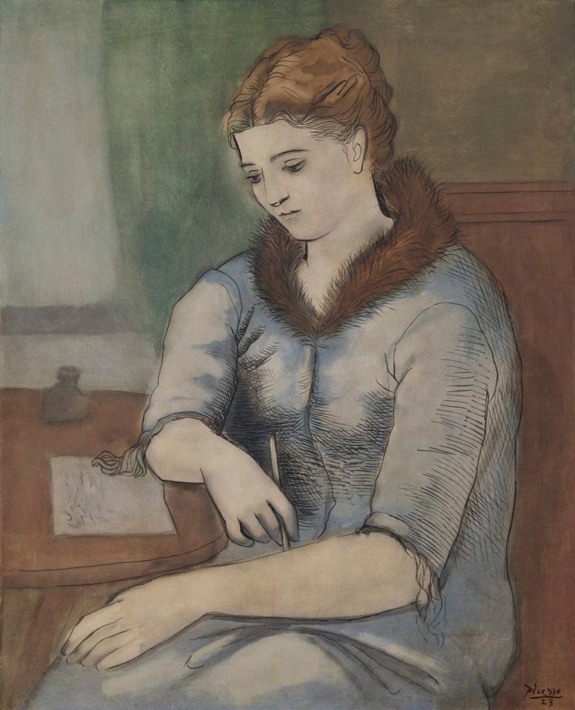 Pablo Picasso, The Letter (The Response) (1923).  Images courtesy of Christie's.