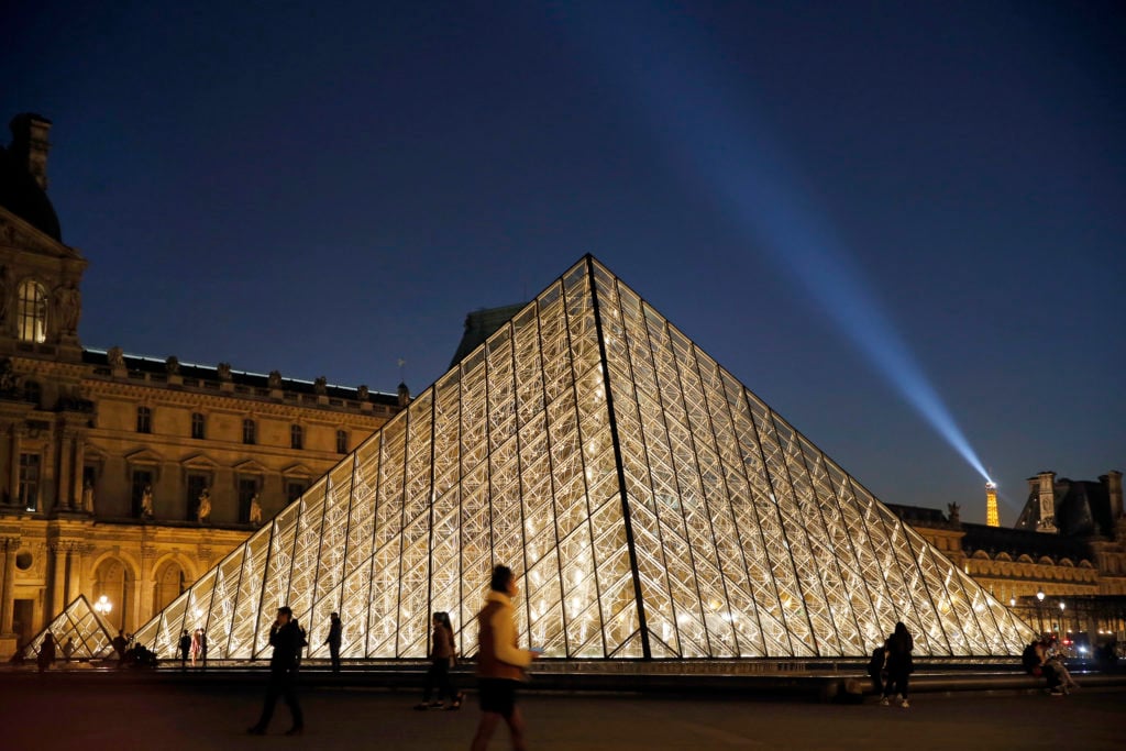 The Louvre Pyramid. Photo by Chesnot/Getty Images.