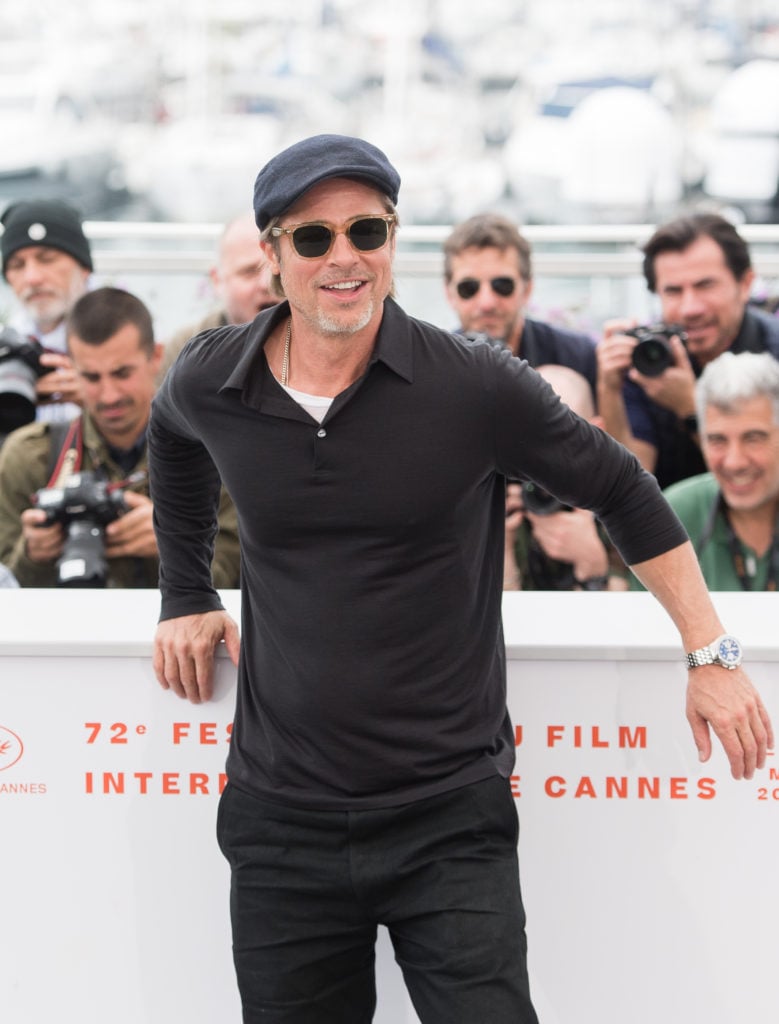 Brad Pitt in Cannes for Once Upon a Time In Hollywood. (Photo by Samir Hussein/WireImage)