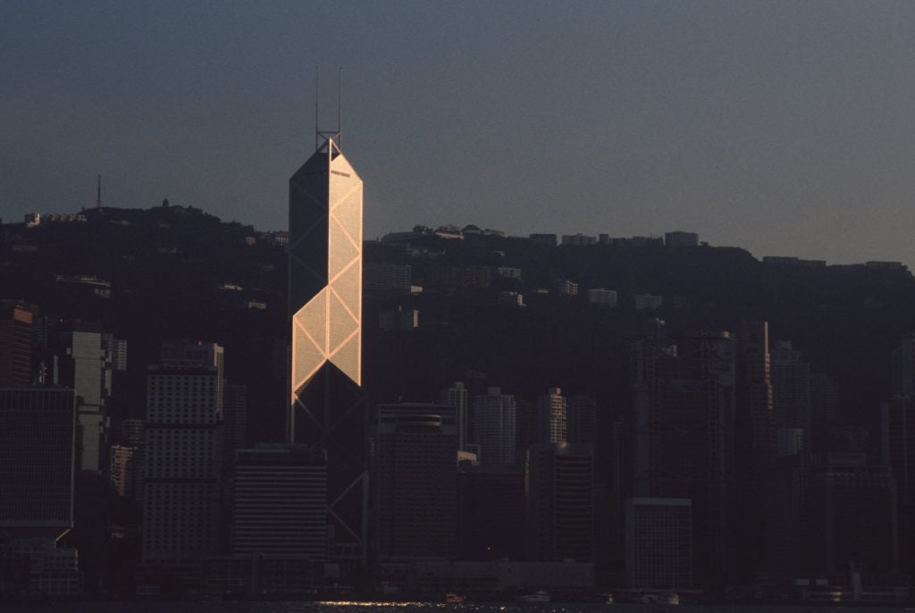The Bank of China Tower in Central Hong Kong. The 70 story building was designed by I.M. Pei. (Photo by Gerhard Joren/LightRocket via Getty Images)