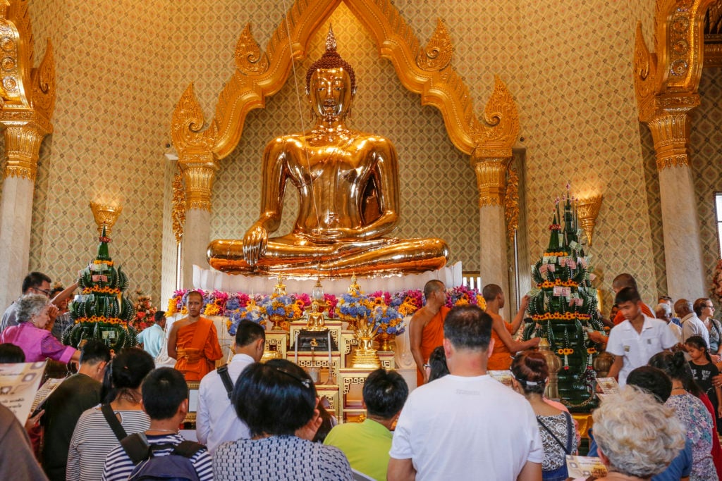The Golden Buddha at Wat Traimit, Bangkok, Thailand. Courtesy of Isa Foltin/Getty Images.