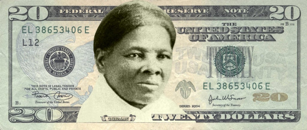 A rendering of the Harriet Tubman $20 bill. Courtesy of Women on $20s. 