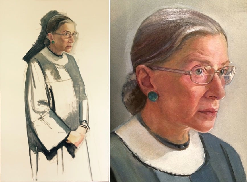 Beaty's various iterations of Ruth Bader Ginsburg. Courtesy of the artist. © Constance P. Beaty.