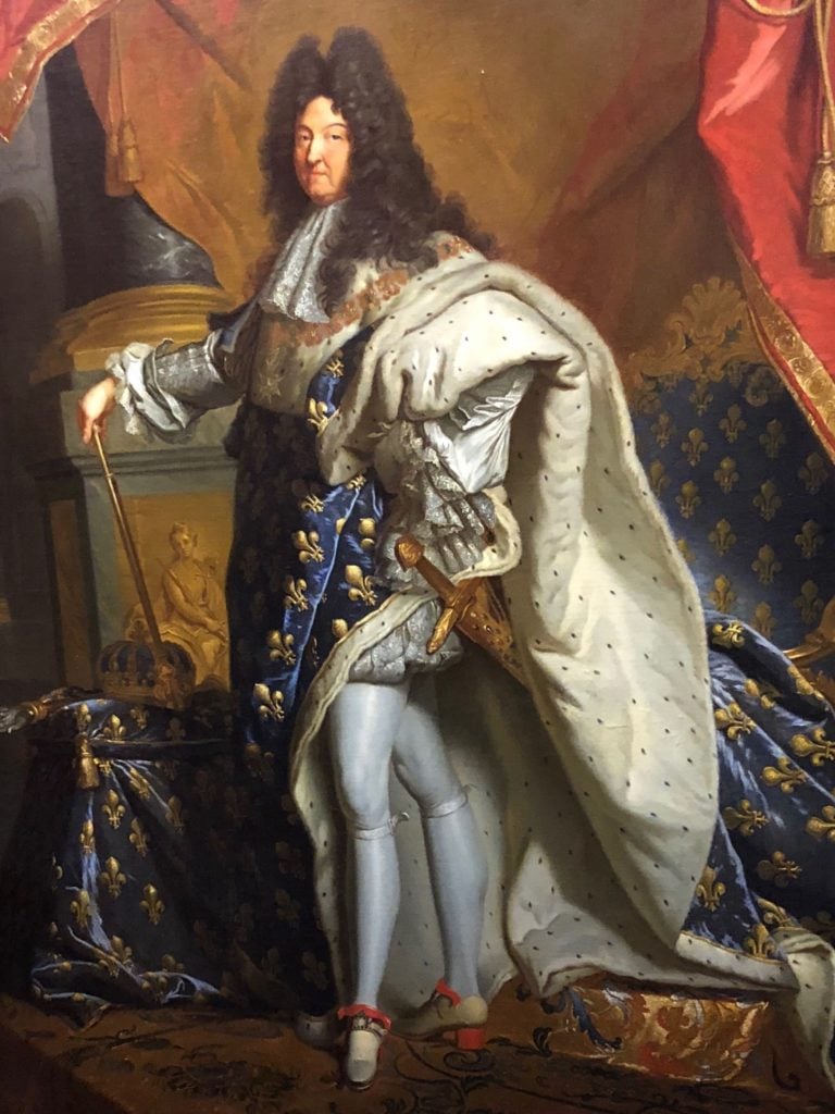 Hyacinthe Rigaud, <i>Portrait of Louis XIV</i> (1701). Courtesy of Musée du Louvre. Photo: Caroline Goldstein. 