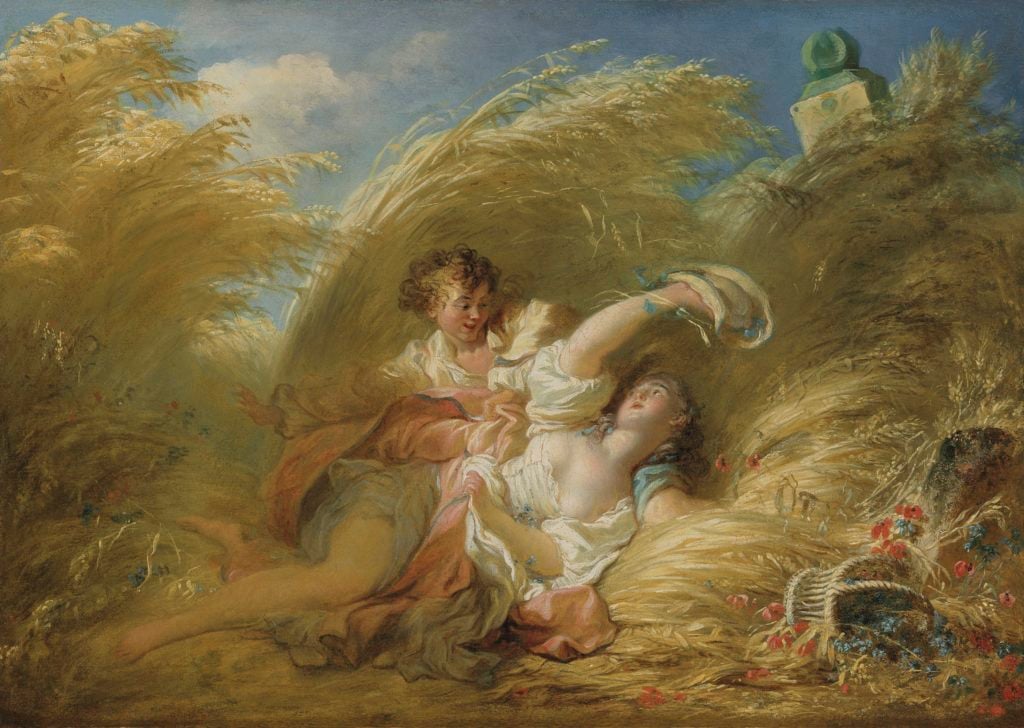 Jean-Honoré Fragonard, <i>Dans les blés</i>. Courtesy of Christie's Images Ltd. 