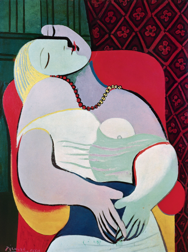 Pablo Picasso, Le rêve (Marie-Thérèse) (1932). © 2019 Estate of Pablo Picasso/Artist Rights Society (ARS), New York. Photo: The Bridgeman Art Library. Courtesy of Gagosian.