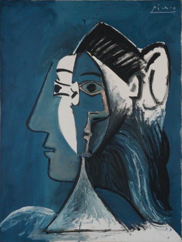 Pablo Picasso, <i>Tête de femme</i> (1963). © 2019 Estate of Pablo Picasso/Artist Rights Society (ARS), New York. Photo: Patrick Goetlin. Courtesy of Gagosian.