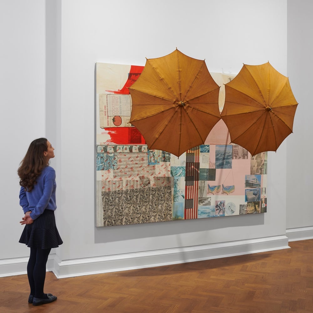 Installation view of Robert Rauschenberg, "Spreads" at Galerie Thaddaeus Ropac in London earlier this year. Image courtesy of Galerie Thaddaeus Ropac, Paris, London, and Salzburg.