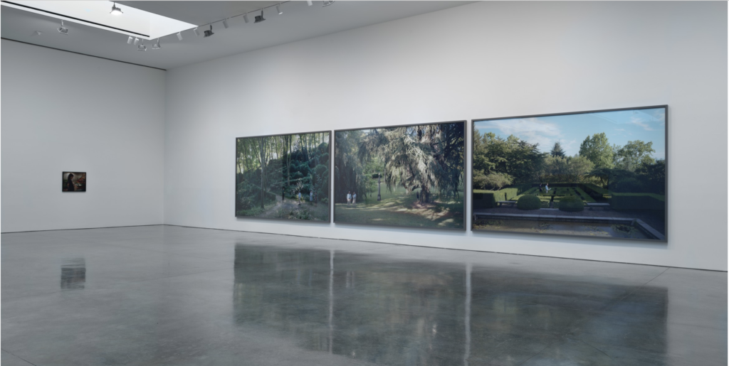 An installation view of Jeff Wall's show at Gagosian. Photo courtesy of Gagosian.