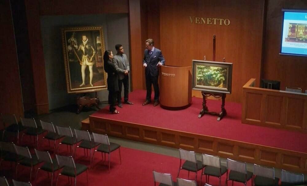 Watson visits Venetto's auction house while investigating a murder case. Photo courtesy of CBS.