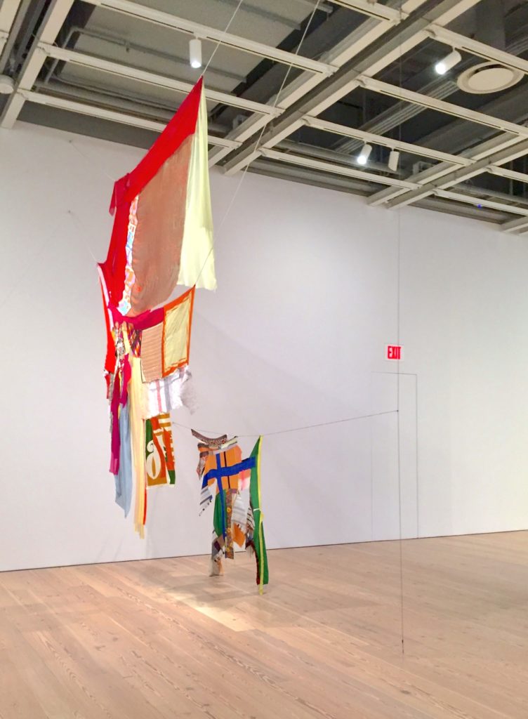 Eric N. Mack, <em>Proposition: for Wet Gee's Bend Quilts to replace the American flag—Permanently</em> (2019). Image courtesy Ben Davis.