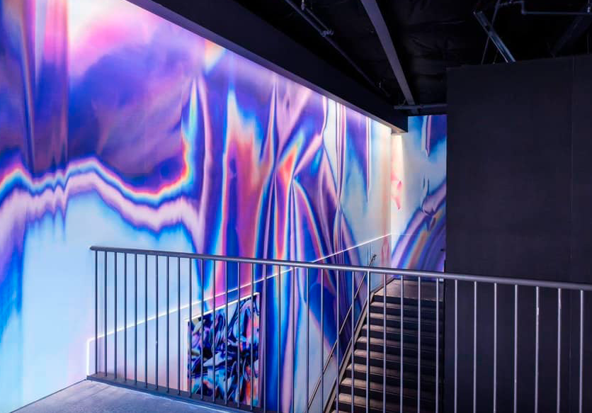 A mural on the walls of one of Facebook's offices, done by Artist in Resident Anne Vieux. Courtesy of Facebook. 