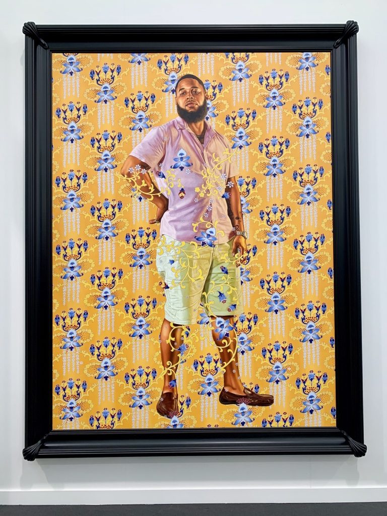 Kehinde Wiley, Charles I (2018) from Roberts Projects at Frieze New York 2019. Photo by Sarah Cascone.