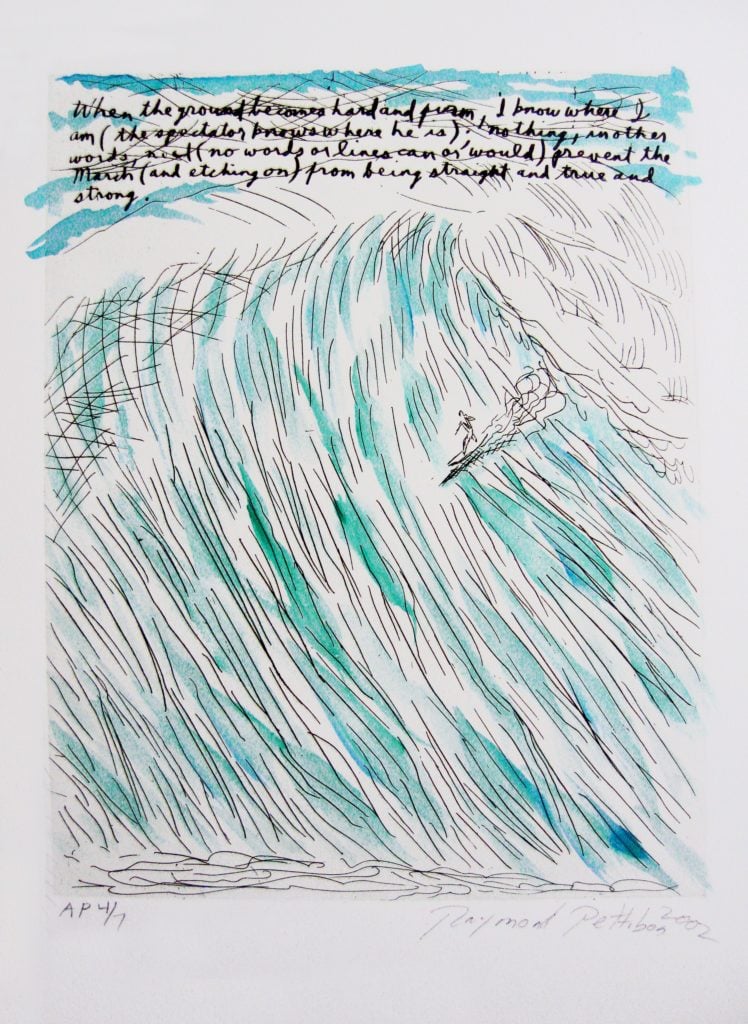 Raymond Pettibon, <i>Untitled (When the Ground Becomes Hard and Firm)</i> (2002). Courtesy of artnet Auctions.
