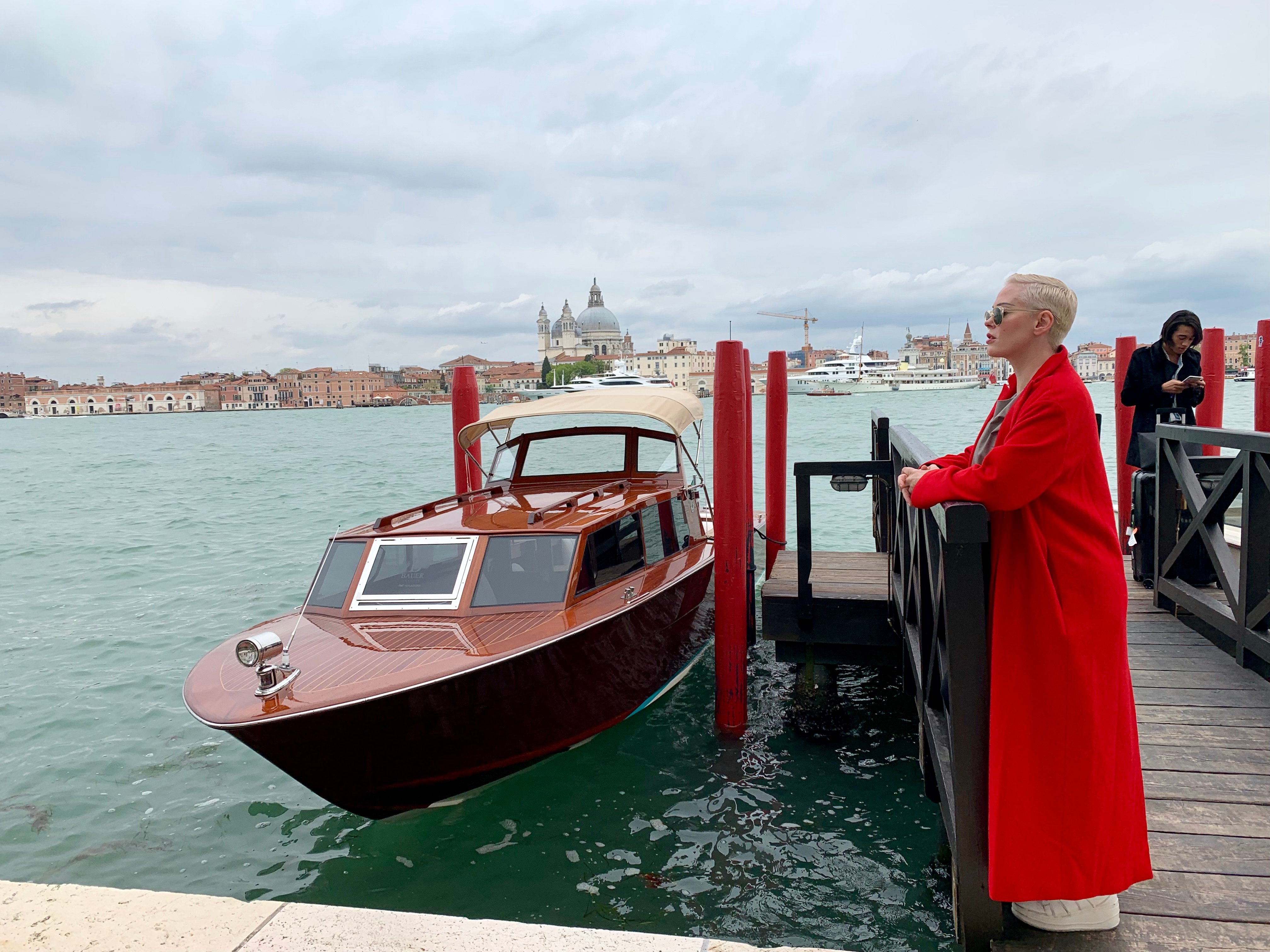 Rose McGowan in Venice. Photo by Sarah Cascone.