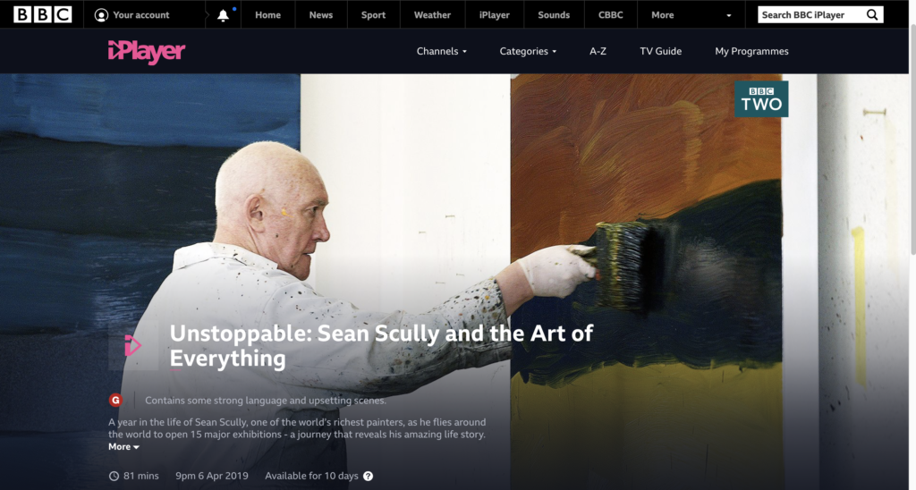 The "Unstoppable" Sean Scully documentary contains some upsetting scenes of a very boastful, self-aggrandizing artist. Screengrab courtesy of Kenny Schachter.