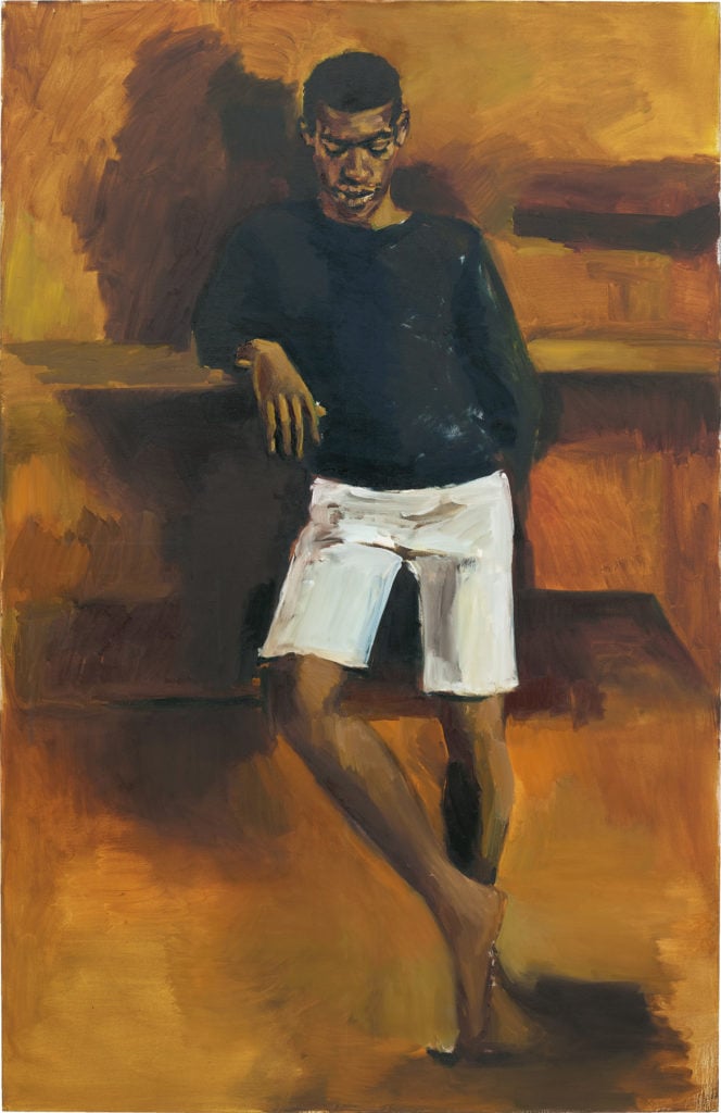 Lynette Yiadom-Boakye's Leave a Brick Under the Maple, 2015, sold for £795,000 ($1 million). Courtesy of Phillips.