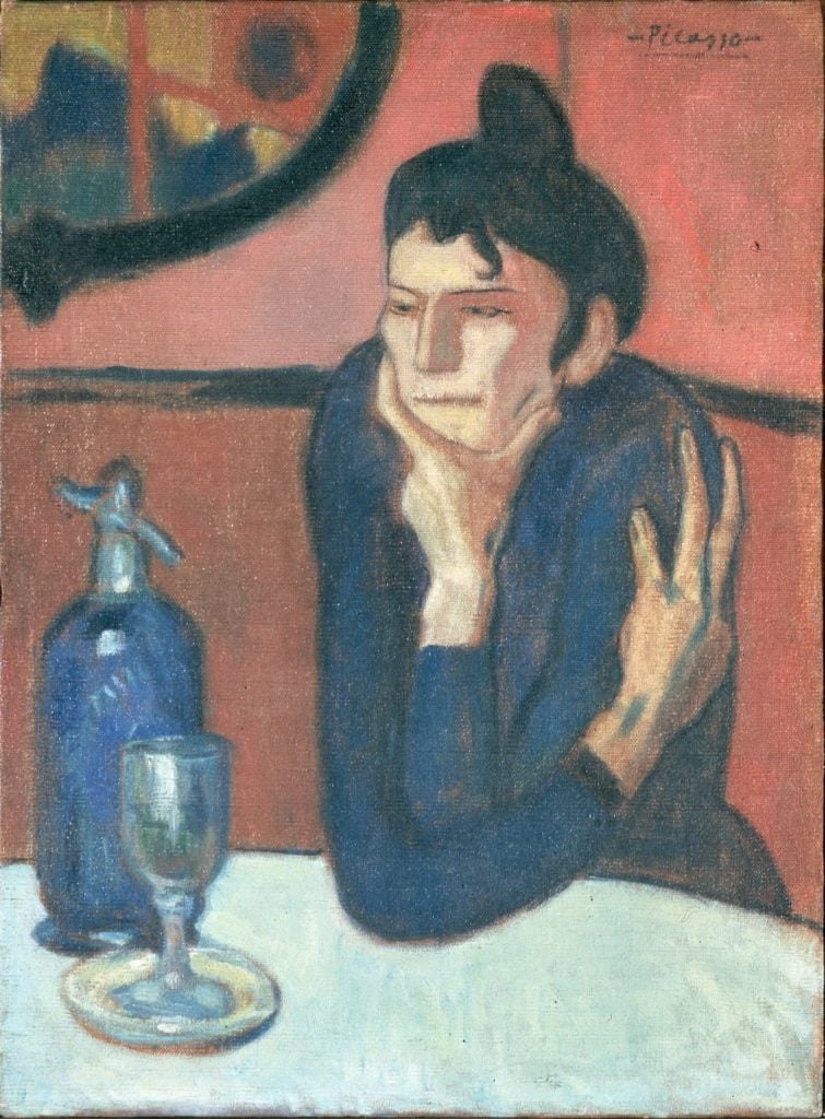 Pablo Picasso, Absinthe Drinker (1901). Courtesy of the Hermitage Museum.