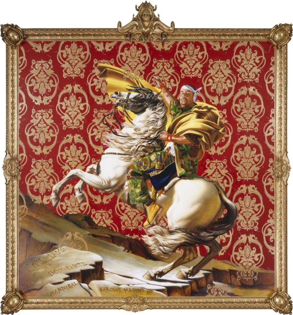 Kehinde Wiley's <i>Napoleon Leading the Army over the Alps</i> (2005). Courtesy of the artist.