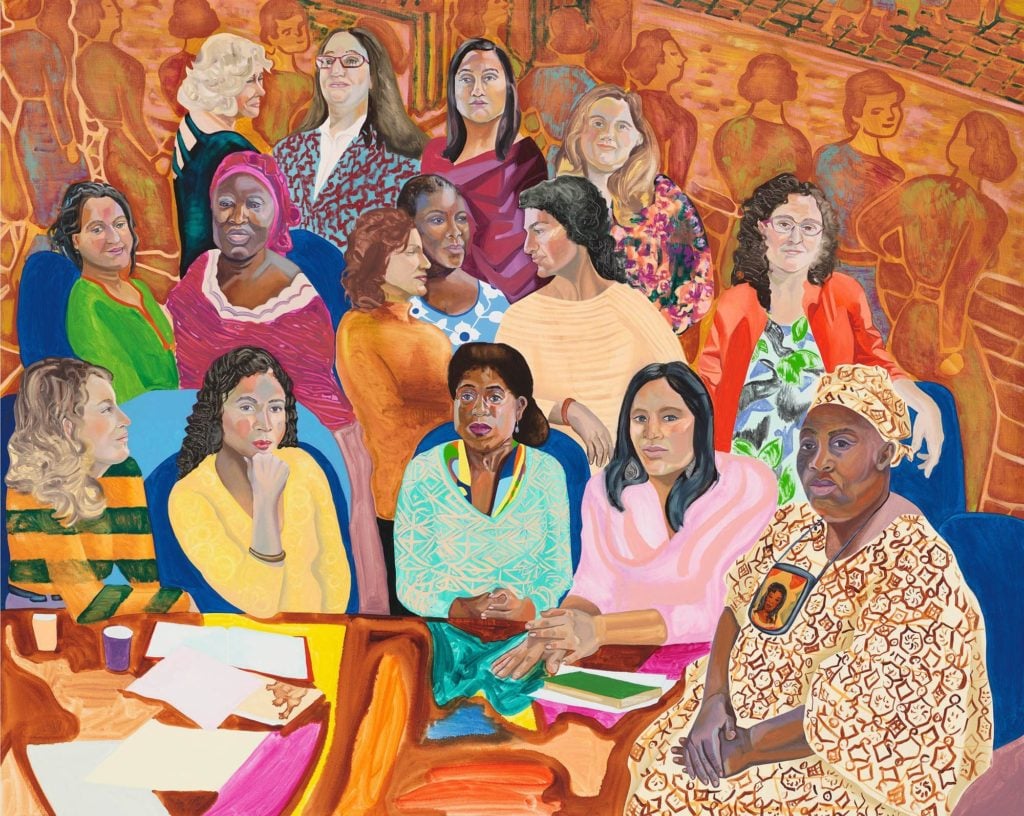 Aliza Nisenbaum, MOIA's NYC Women's Cabinet (2016). Courtesy of the Whitney Museum of American Art, New York, gift of Jackson Tang in honor of Christopher Y. Lew.