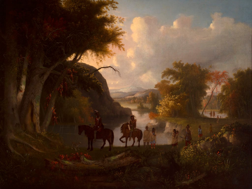 Alvan Fisher, <em>Remnant of the Tribe Leaving the Hunting Ground of Their Fathers</em> (circa 1845). Courtesy of the Delaware Museum of Art, gift of the Friends of Art, 1971.