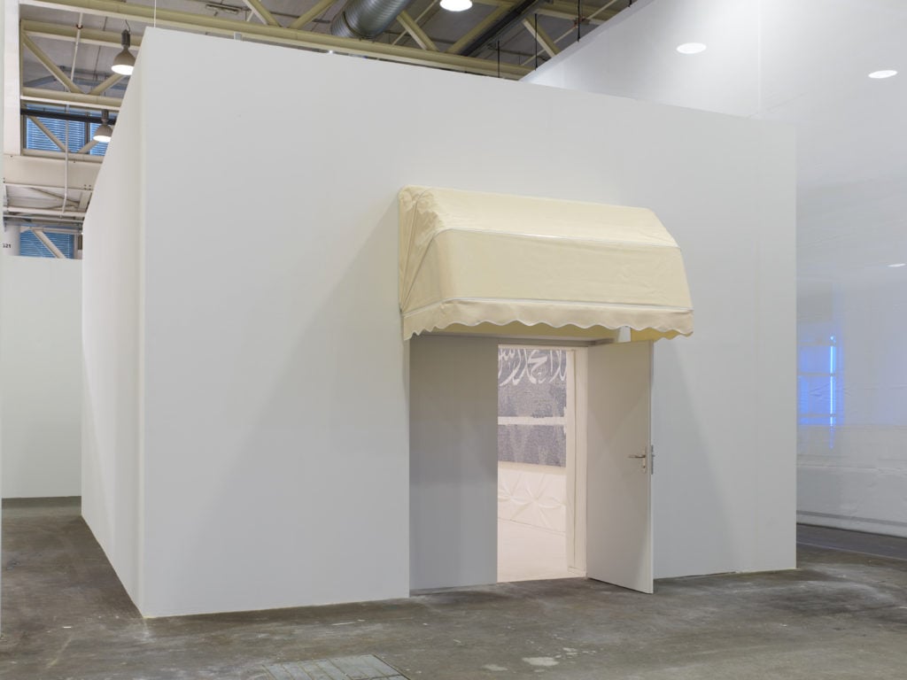 Abdulnasser Gharem's <i>The Safe</i> (2019) at Art Basel Unlimited 2019. Photo: Simon Vogel. Courtesy Galerie Nagel Draxler &amp; Galerie Brigitte Schenk.