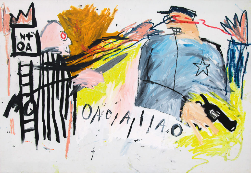 Jean-Michel Basquiat, <i>Untitled (Sheriff)</i> (1981). Carl Hirschmann Collection. © Estate of Jean-Michel Basquiat. Licensed by Artestar, New York