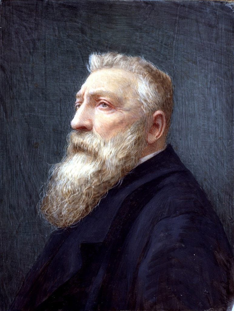A miniature portrait of French sculptor Auguste Rodin. Courtesy of the Lázaro Galdiano Museum.