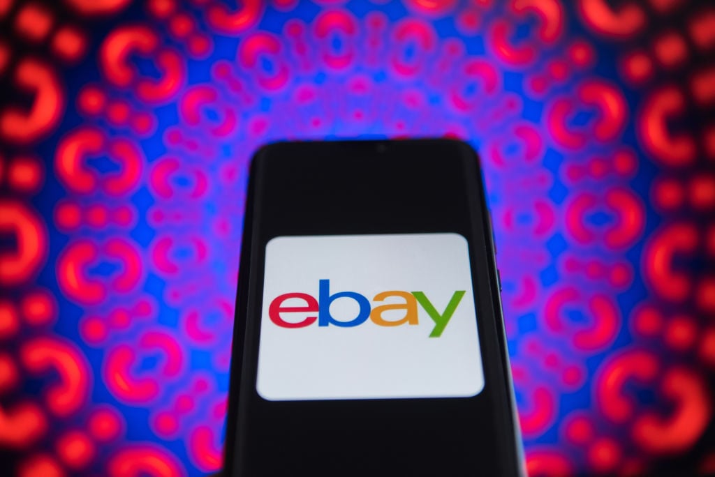 An ebay logo displayed on a mobile phone. (Photo Illustration by Omar Marques/SOPA Images/LightRocket via Getty Images)