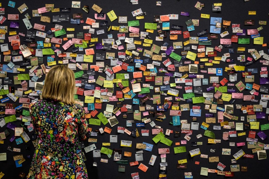 Rivane Neuenschwander's Bataille at VIP opening of Art Basel 2019. Photo: FABRICE COFFRINI/AFP/Getty Images.