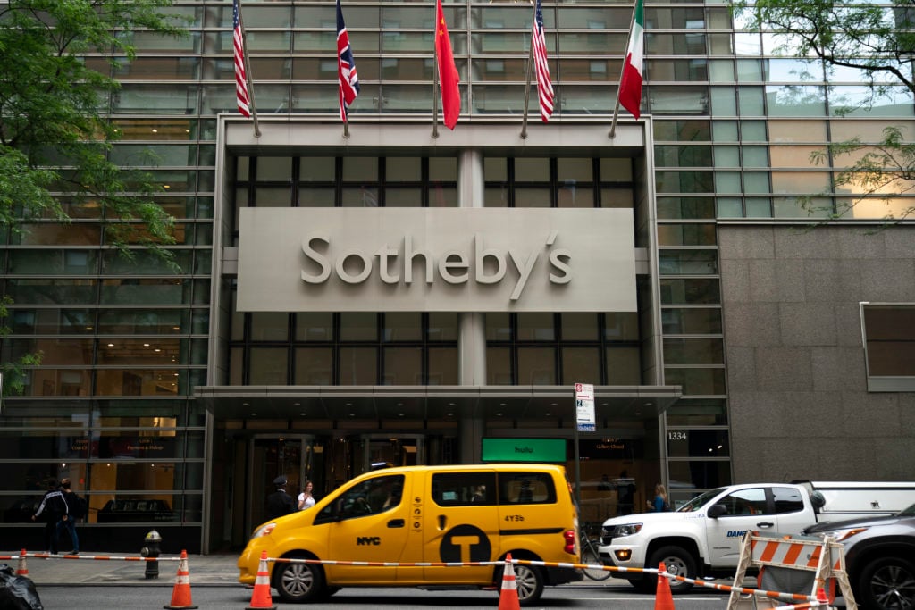 Sotheby's headquarters on the Upper East Side in Manhattan, June 17, 2019 in New York City, shortly after it was announced that the famed auction house would be purchased by telecommunications businessman Patrick Drahi for $3.7 billion and taken private. (Photo by Drew Angerer/Getty Images)