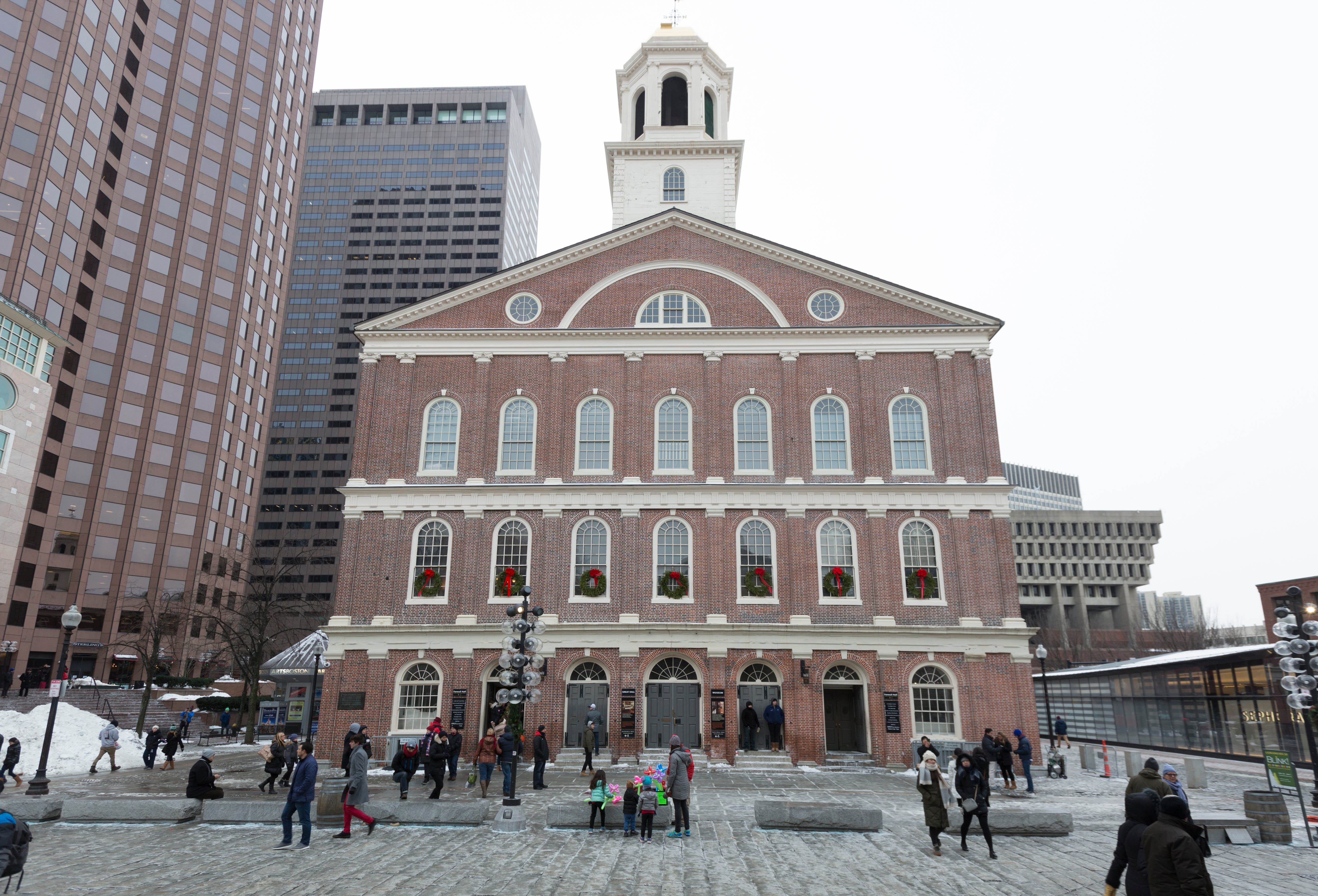 Faneuil Hall in Boston, 2017. Photo: Dina Rudick/The Boston Globe via Getty Images.