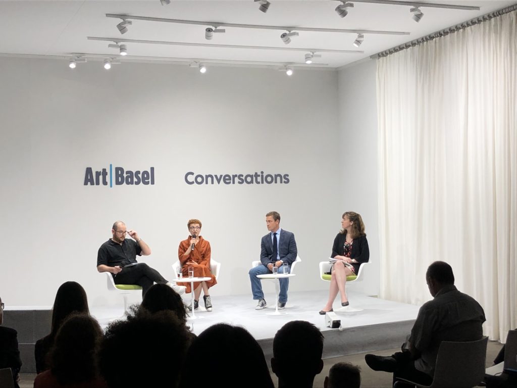 Art Basel Climate Change: "The Carbon Footprint of Contemporary Art" at Art Basel Conversations. Photo: Kate Brown