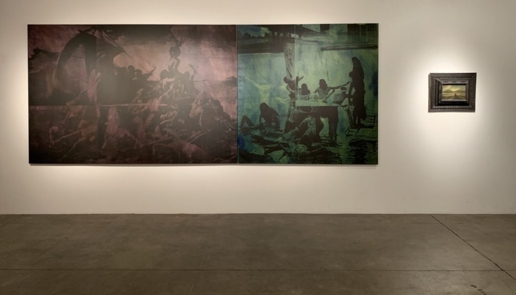 Installation view of Bruce High Quality Foundation's Raft of the Medusa in "The End of Western Art," 2019. Courtesy of ACA Galleries.
