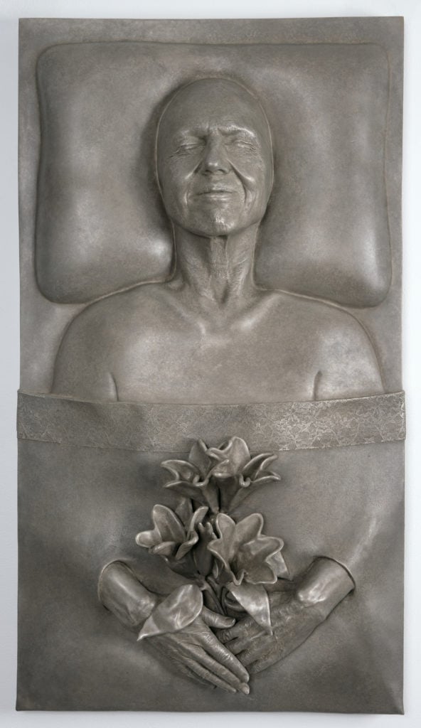 Judy Chicago, <em>Mortality Relief</em> from "The End: A Meditation on Death and Extinction" (2018). Photo by ©Donald Woodman/ARS, NY, courtesy of the artist; Salon 94, New York; and Jessica Silverman Gallery, San Francisco; ©Judy Chicago/Artists Rights Society (ARS), New York.