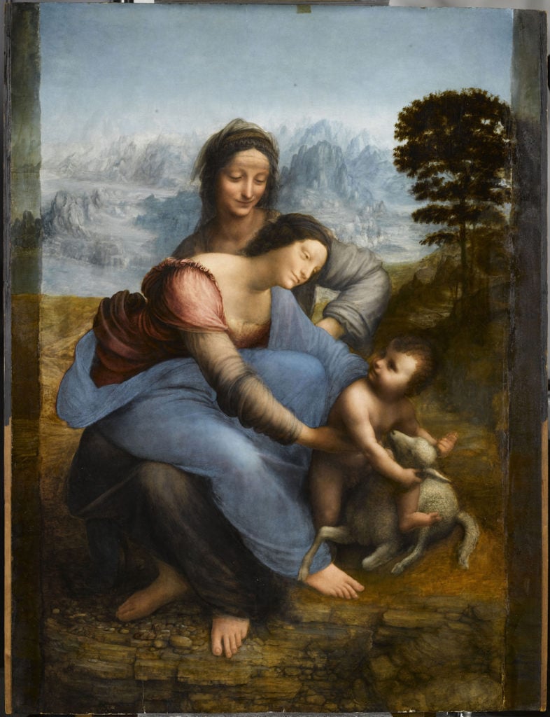 Leonardo da Vinci, <i>The Virgin and Child with Saint Anne</i> (1510). Courtesy musée du Louvre © RMN/ René Gabriel Ojéda.