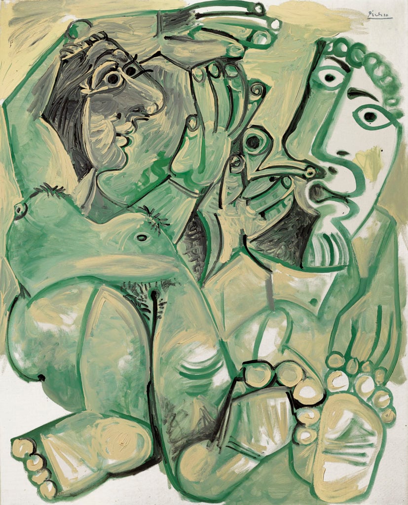 Pablo Picasso, Homme et femme nus (1968). Image courtesy of Christie's Images Ltd.