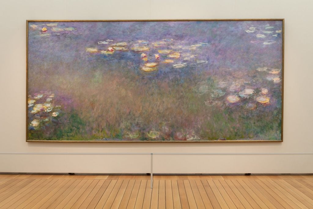 Installation view of "Monet: The Late Years" at the Kimbell Art Museum, Fort Worth. Courtesy of the museum. 