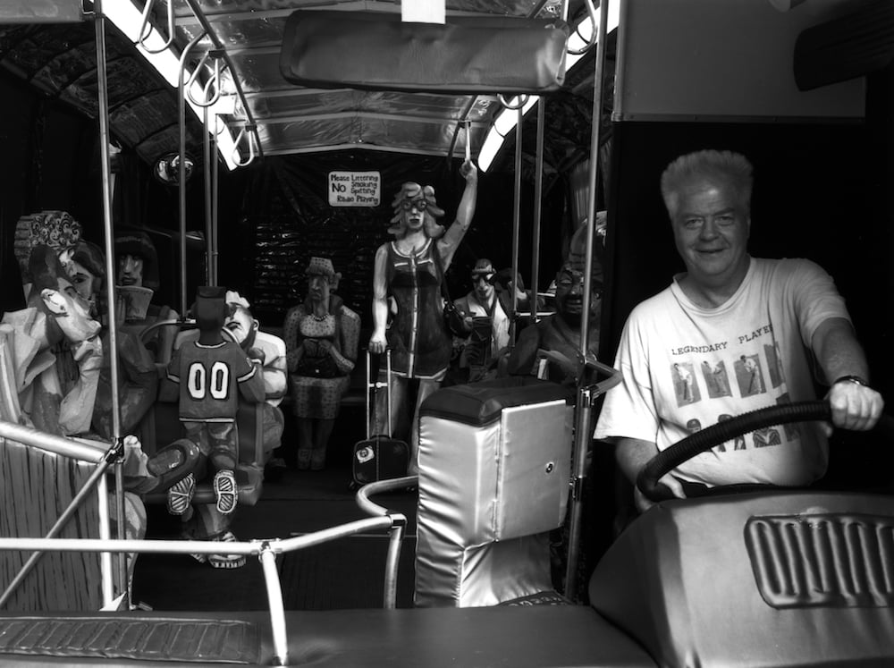 Copy of Portrait of Red Grooms and the Bus (1995). Photo by John Lamka. Image courtesy of Marlborough 