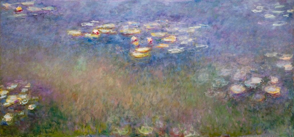 Claude Monet, <i>Water Lilies (Agapanthus)</i> (c.1915-26). Saint Louis Art Museum, Missouri, USA; Courtesy of Kimbell Art Museum. 