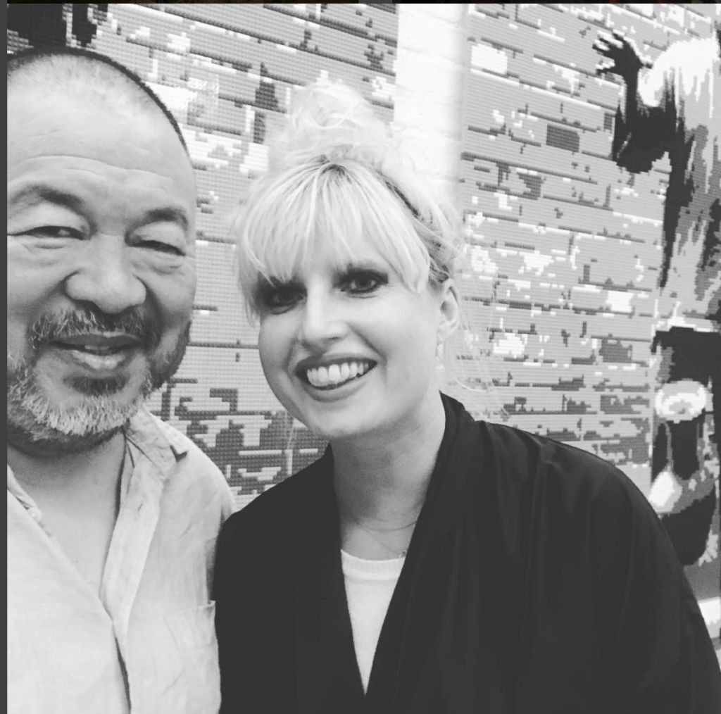 Ai Weiwei with Angela Gulbenkian. Photo via Instagram.