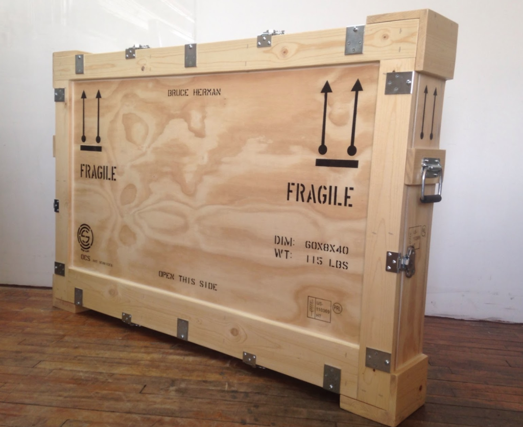 An OCS Art Services shipping crate. Photo by Nicole Scuderi, courtesy of OCS Art Services.
