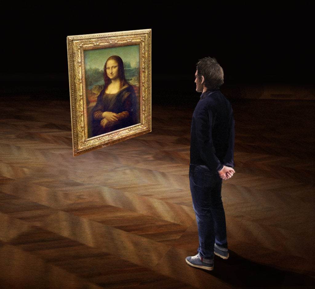 Still from <i>Mona Lisa Beyond the Glass</i> courtesy Emissive and HTC Vive Arts.