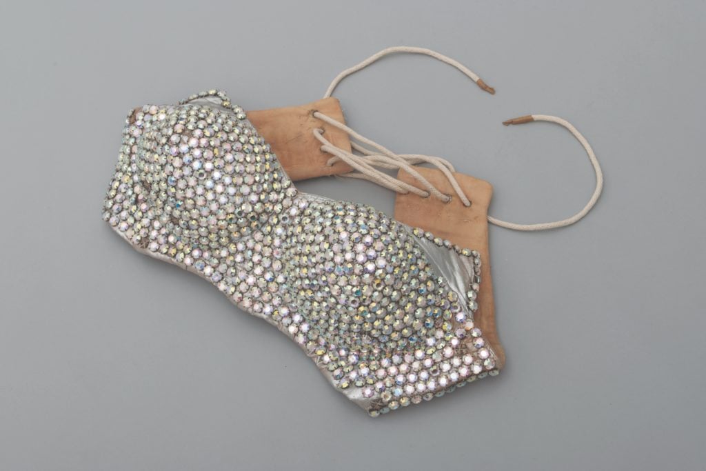 Bustier with hand-sewn crystals by Leigh Bowery, early 1990s. Courtesy of Lorcan O'Neill.