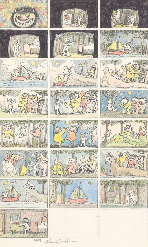 Maurice Sendak, storyboard for the opera <em>Where the Wild Things Are</em> (1979). © The Maurice Sendak Foundation. Photo by Janny Chiu, courtesy of the Morgan Library & Museum, bequest of Maurice Sendak, 2013. 