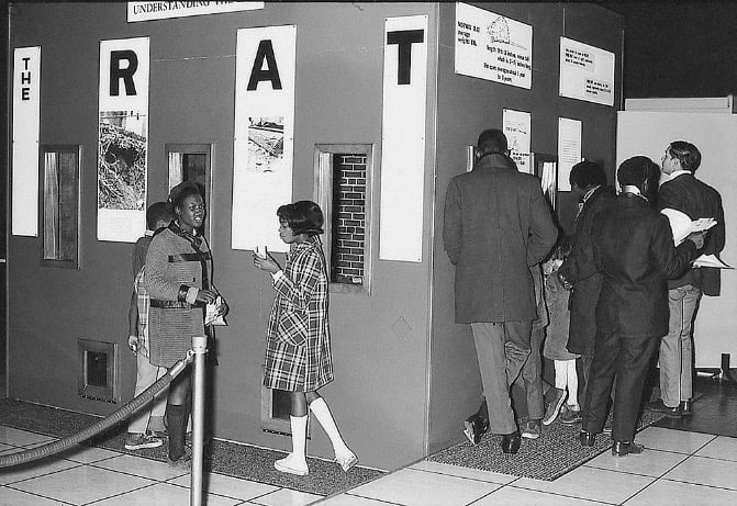 "The Rat: Man's Invited Affliction" at the Anacostia Neighborhood Museum, November 16, 1969. Image: Smithsonian Institution Archives Image.