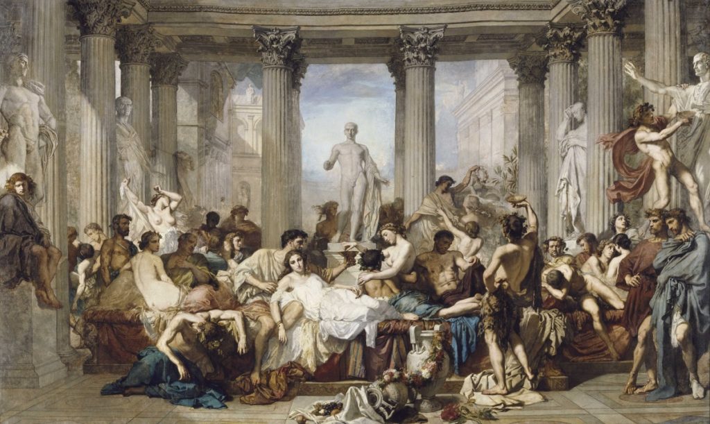 Thomas Couture, Romans During the Decadence (1847). Courtesy of the Musee D'Orsay.